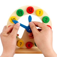 Деревянные Монтессори математические игрушки цифры часы игрушки Дошкольные Образовательные обучающие игрушки для детей Juguetes Montessori ME2344H 2024 - купить недорого