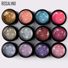 ROSALIND Shiny Rainbow Gel Nail Polish Set For Manicure 5ML Semi permanent UV Top Coat Nail Art Gel Polish Hybrid Gel Varnish 2024 - buy cheap