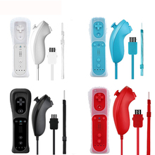 2 In 1 Set Wireless Gamepad Remote Controller Without Motion Plus + Nunchuck For Nintend Wii Controller SHIP 2024 - buy cheap