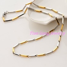 2mm Gold Silver Color Stick Necklace Chain 316L Stainless Steel For Charming Boy's Fashion Jewelry 16-40 inch Custom Size 2024 - buy cheap