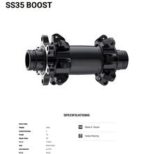 SPEEDSAFE-eje delantero SS35 para bicicleta de montaña, pieza superior de 168g, 110mm x 15mm, freno de disco de 6 pernos, 28 agujeros, XC ENDURO 2024 - compra barato