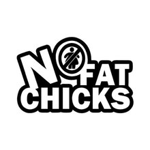 14CM*9CM Funny Fashion NO FAT CHICKS Personalized Creative Vinyl Car Stickers C5-0332 2024 - buy cheap