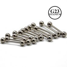 BOG-1PC barras de G23-Titanium, barras de lengua rectas, anillos para pezones, Piercing corporal, joyería de haltera, 14g, 16g 2024 - compra barato