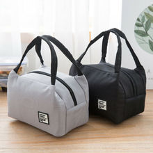 Portable Thermal Lunch Bag Canvas Solid Insulated Cooler Bags Picnic Lunch Bags Messenger Bags Ladies Handbag Storage Bags 2024 - buy cheap