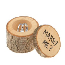 6X5.2cm Wooden Ring Box Printed Pine Wood Piece Wedding Gift Celebration Holiday Party DIY Wooden Crafts 2024 - buy cheap