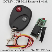 DC12V 1CH Interruptor de Controle Remoto Mini Pequeno Volume Receiver com Pin + Grande Botão do Transmissor Da Porta de Acesso Sistema de Controle Remoto 2024 - compre barato