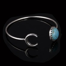ZOSHI Women Bohemian Retro Vintage Tibet Silver Bracelets For Women Moon Charms natural stone Bracelets Bangles  Jewelry 2024 - buy cheap