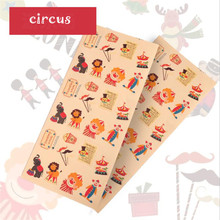Omilut 2pcs Circus Stickers Circus Birthday Party Kid Decorations Circus Lion Clown Elephant Handmade Stickers Bag Stickers 2024 - buy cheap