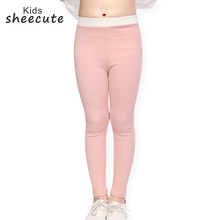 SheeCute primavera otoño niñas de la longitud del tobillo de algodón grueso tejido Stretch Leggings SCH583 2024 - compra barato