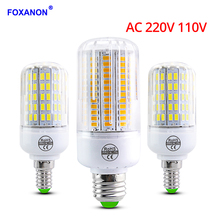 Foxanon E27 LED Lamp SMD5730 220V 110V Corn Bulb 24 30 42 64 80 89 108 136LEDs Bombillas Light Bulbs For Home Decoration Ampoule 2024 - buy cheap