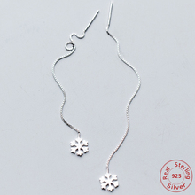 925 Sterling Silver Earrings Snowflake Line Ear Chain Fashion Creative Tassel Dangle Drop Earrings Party Gifts Jewelry 2024 - buy cheap