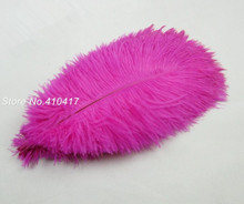 25-30cm 10pcs/lot Quantities Beautiful Hot Pink Ostrich Feathers For DIY Decoration 2024 - buy cheap