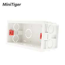 Minitiger-caja de montaje interno, casete trasero de 144mm x 72mm, Interruptor táctil de pared para luz y enchufe USB, de gran calidad, 67,5mm x 154mm 2024 - compra barato