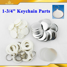 1-3/4" 44mm 100 Sets Plastic KeyChain Badge Button Supply Materials for Badge Button Maker 2024 - buy cheap