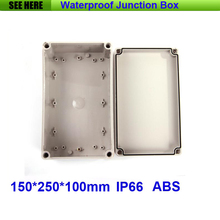O envio gratuito de 1 peça pequeno tipo ip66 abs cinza à prova dwaterproof água plástico gabinete elétrico 150*250*100mm 2024 - compre barato