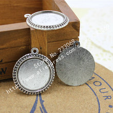 Free shipping 10pcs/lot Alloy Cameo Round Cabochon Settings 25mm Antique Silver Photo Charm Pendant T0047 2024 - buy cheap