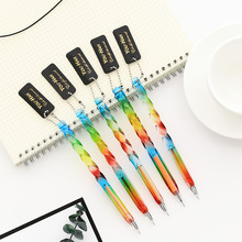 Bolígrafo de Gel de arcoíris transparente Kawaii para niños, plumas de escritura con cabeza de diamante creativo, regalo para niños, papelería, suministros escolares 2024 - compra barato
