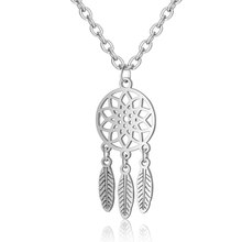 Grace Moments Stainless Steel Fashion Hollow Out Dream Catcher Pendant Necklaces For Women Jewelry Summer Gift 2024 - buy cheap