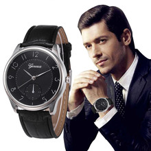 Часы наручные мужские кварцевые с кожаным ремешком, брендовые люксовые аналоговые, в ретро стиле 2024 - купить недорого