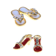1:12 Dolls House Accessories Decor Dollhouse Miniature Metal Slippers Shoes Pretend Play Classic Toys for Kids Girl Gift 2024 - buy cheap
