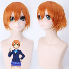 Love Live! Hoshizora Rin Heat Resistant Cosplay Costume Wigs Orange Japan Anime Synthetic Hair Halloween Women Wig Cap 2024 - buy cheap