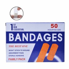 50Pieces/1Box Waterproof First Aid Bandage Hemostatic Medical Disposable  Band-Aid with a Serile Gauze Pad First aid Z13401 2024 - buy cheap