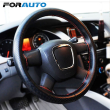 FORAUTO Artificial Leather DIY Car Steering Wheel Cover With Needles Thread Steering-wheel Cover Car Styling Car-covers 2024 - buy cheap