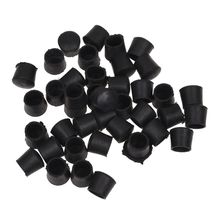 Hot Sale  40 Pcs Black Rubber Chair Table Feet Pipe Tube Tubing End Caps 14mm 2024 - buy cheap