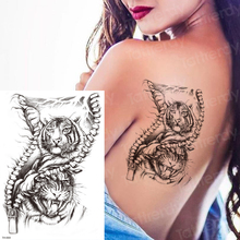 Adesivo de tatuagem temporário, tattoo feminina, água, tigre, homens, beleza, verão, corpo, adesivos, tatuagem, desenhos, máquina de tatuagem 2024 - compre barato