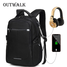 OUTWALK Новый Оксфордский Детский рюкзак с USB зарядкой для ноутбука, мужской водонепроницаемый дорожный рюкзак, женская школьная сумка, рюкзак Mochila для женщин 2024 - купить недорого