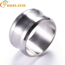 New Arrival Punk Style Muti Grooved Wide Faced Stainless Steel Men's Ring Trend Personality Finger Ring For Men Party Jewelry 2024 - buy cheap