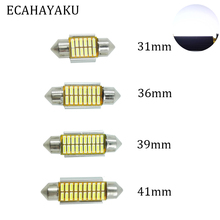 ECAHAYAKU 4x 31mm 36mm 39mm 41mm C5W C10W CANBUS Error Free Auto Festoon SMD 4014 LED Car Interior Dome Lamp Reading Bulb White 2024 - buy cheap
