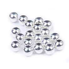 Bolsa pequeña de perlas de resina de Color plateado metálico, 500/1000/2000 uds, muchos tamaños, sin agujero, cabujón simulado, cuentas redondas, DIY 2024 - compra barato