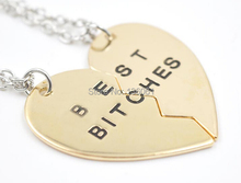 Винтажное золотистое/серебристое ожерелье с двумя скрещивающимися сломанными сердцами, подвеска, Очаровательная массивная цепочка-чокер для женщин, ювелирные изделия 2024 - купить недорого