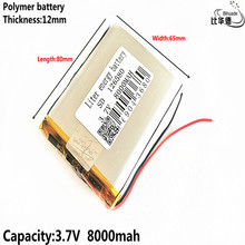 Boa qualidade bateria de energia litro 3.7v, 8000mah 126580 de polímero de lítio/li-ion bateria para tablet pc banco, gps, mp3,mp4 2024 - compre barato