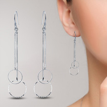 KOFSAC Charm 925 Sterling Silver Ear Hook Earrings For Women Round Pendant Earrings Popular Female Long Ear Line Best Girl Gift 2024 - buy cheap