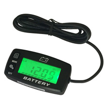 Medidor de bateria bateria gel lifeo4 agm voltímetro indicador da bateria para a motocicleta automóvel atv trator trolling motor do carro 2024 - compre barato