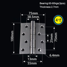 4'' Home Decorating Stainless Steel Door Hinge Folding Furniture Door Hinge Doors Open Bookcase 2024 - buy cheap