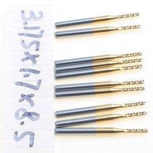 10pcs 3.175X1.7X8.5MM Titanium Coated Carbide End Milling Cutter, , CNC Router Bits, Endmill For PCB Machine 2024 - buy cheap