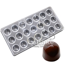 Latest 21 cavities bigger sylinder half ball shape PC Polycarbonate mold for chocolate baking bakeware fondant jelly moulds 2024 - buy cheap
