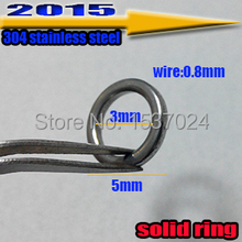 Come and buy! 100pcs fishing lures solid ring size:0.8*3mm*5mm the best quality 304 stainless steel 2024 - buy cheap