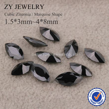 500 pcs/lot A Grade Black CZ Stone Marquise Shape 4*8mm Lab Created Cubic Zirconia Gems For Jewelry Making 2024 - buy cheap