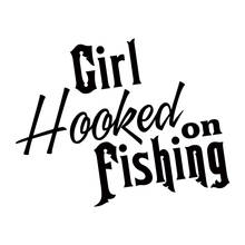 Girl Hooked on Fishing Car Fishing Bait Box Vinyl Decal Sticker Rear Window Car Sticker 2024 - buy cheap