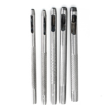 5 Pieces Round Steel Hollow Punch Set Leather Craft Hollow Hole Punch Tools for Leather,  with A Box1.5/2.0/3.0/3.5/4.0mm 2024 - купить недорого