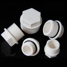 PVC male thread plug rib clogging tooth lug head water supply pipe PVC plug 20 25 32mm DN15 DN20 1 inch white grey color 2024 - buy cheap