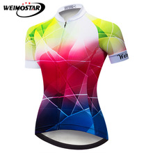 Weimostar-camiseta para ciclismo feminina, manga curta, verão, 2021, equipe profissional, bicicleta, secagem rápida, mtb, camiseta, top 2024 - compre barato