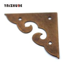 20pcs 35MM Chinese Antique Pure Copper Furniture  FIttings Jewelry Box Wooden Cabinet Copper Wrap Angle Corner Paste Kok 2024 - buy cheap