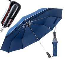 Большой размер 125 см полностью автоматический большой зонт для мужчин и женщин от дождя 3 складной деловой зонт сильный Ветрозащитный черный зонт от солнца для автомобиля 2024 - купить недорого