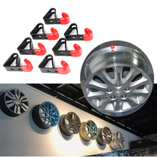 JEAZEA 6pcs 13-22'' Tire Wheel Rim Hub Hook Wheel Shop Display Stand Hanging Metal Holder Rack Wall Mounted Racing Wheel Hook 2024 - buy cheap