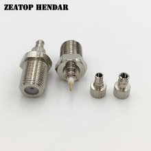 50Pcs Brass F Female Jack to CRC9 / TS9 2 In 1 Male Plug Straight RF Coaxial Connector Adapter 2024 - buy cheap